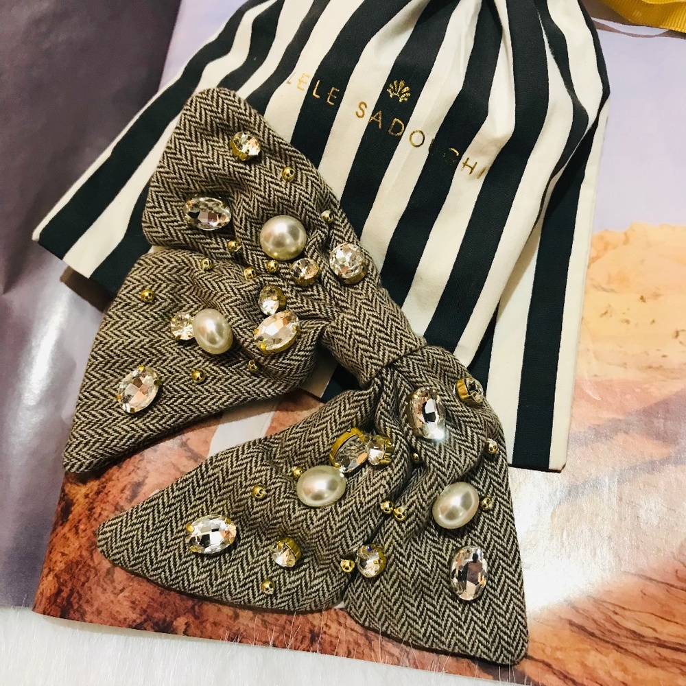 Lele Sadoughi Bow Ribbon Hair Clip